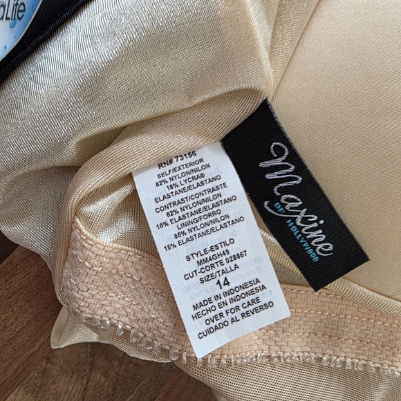 Maxine of Hollywood Teal and Black Floral One Piece Swimsuit - Picture 13 of 13